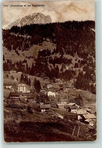 1885 Chesières Gebrauchsspuren Les Diablerets