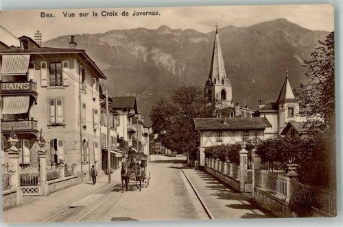 1880 Bex Foto AK Postkutsche