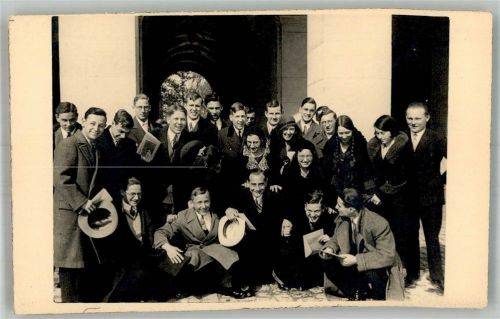9000 St. Gallen S. Gallo 1932 Foto AK Studentika Gruppenfoto Ort handschriftlich
