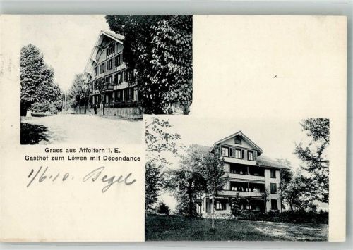 3416 Affoltern im Emmental 1910 Foto AK Gasthaus zum Löwen Pension