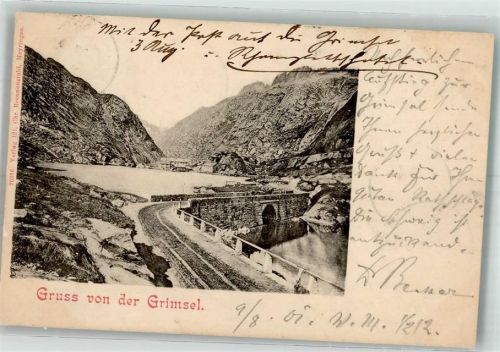 Grimselhospiz 1901 Foto AK Grimsel