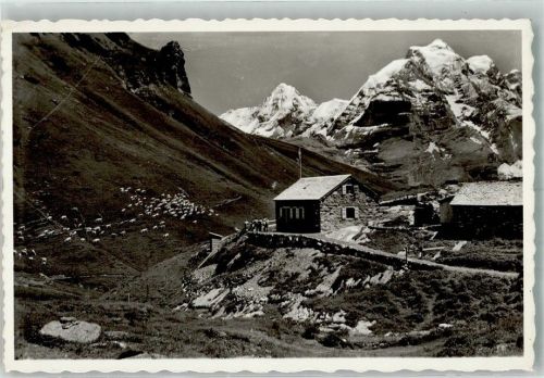 Rotstockhütte Foto AK Hüttenstempel
