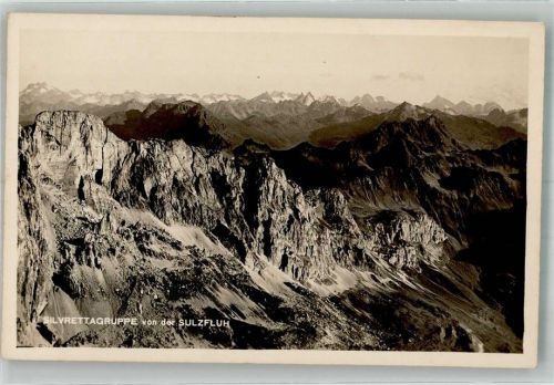 Silvretta Foto AK Silvrettagruppe von der Sulzfluh