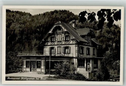 6340 Baar Foto AK Gasthaus Höllgrotten