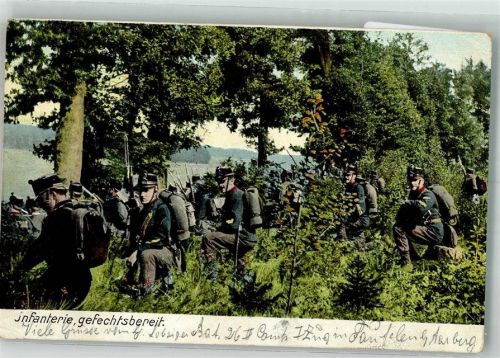 Infanterie gefechtsbereit Infanterie Bataillon No 26 CTK 1251 Militär Schweiz 1903 Gebrauchsspuren
