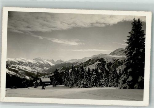 Brambrüesch 1925 Winter Hüttenstempel Naturfreundehütte Brambüesch