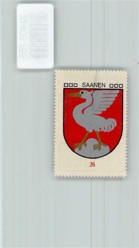 3792 Saanen - Vignette Wappen Kaffee Hag ca 1920-1940 Kranich