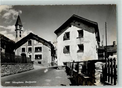 7513 Silvaplana - Kirche Dorfpartie