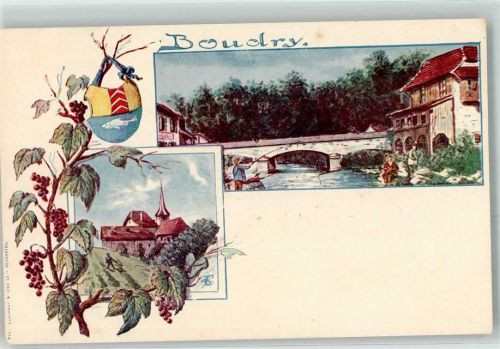 2017 Boudry Künstlerkarte Wappen sign. CB