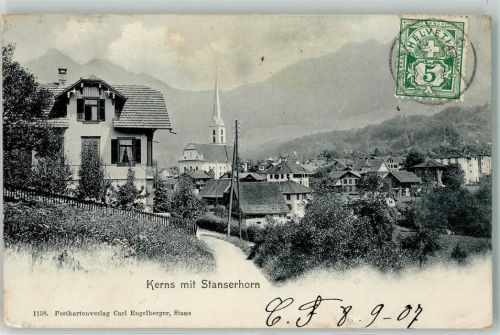 6064 Kerns 1907 Gebrauchsspuren Stanserhorn Kirche