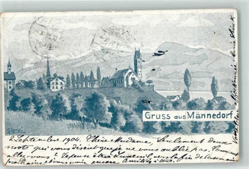8708 Männedorf 1904 Gebrauchsspuren Kirchen