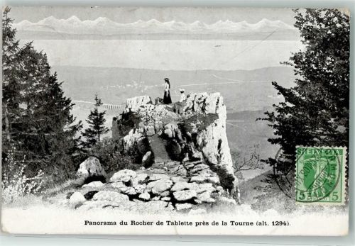 Col de la Tourne 1908 - Rocher de Tablette