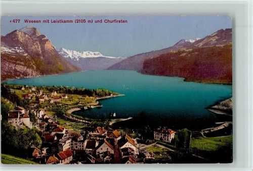 8872 Weesen 1913 - mit Leistkamm und Churfirsten