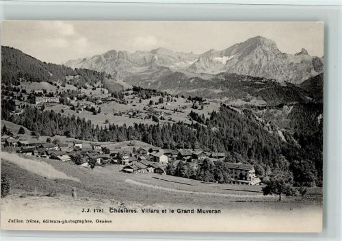 1885 Chesières - Villars et le Grand Muveran