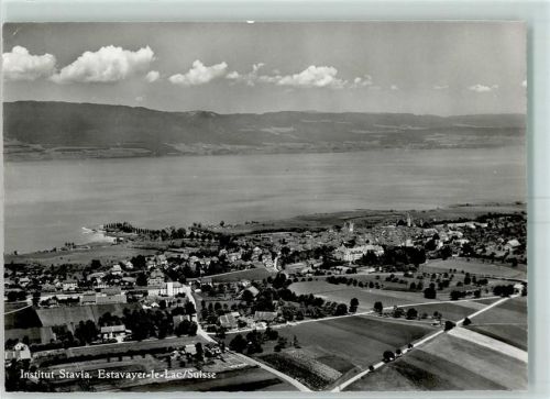 1470 Estavayer-le-Lac Gebrauchsspuren Fliegeraufnahme Institut Stavia