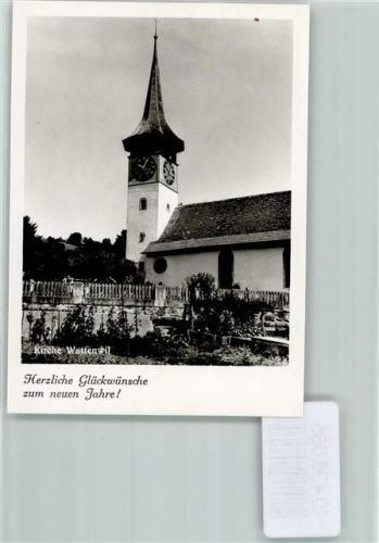 3665 Wattenwil FOTO KEINE AK Foto 10cm x 7cm Neujahrswünsche Kirche