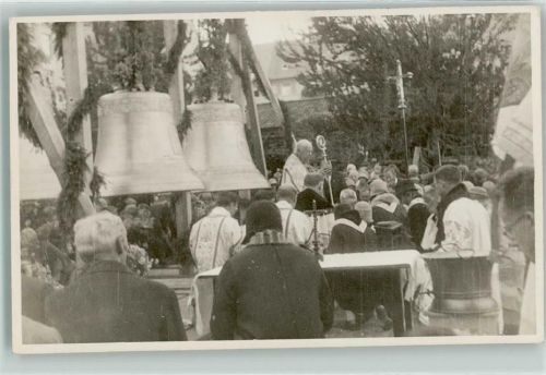4142 Münchenstein 1931 Privatfoto AK Glockenweihe Kath. Kirche St Franz Xaver