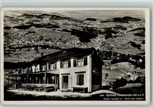 9064 Hundwil - Gasthaus Hundwilerhöhe Blick nach Westen