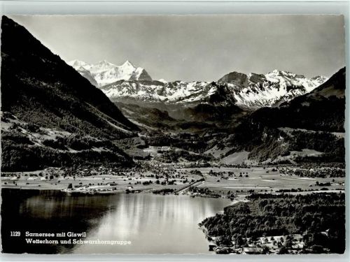 6074 Giswil - Sarnersee mit Giswil Wetterhorn und Schwarzhorngruppe