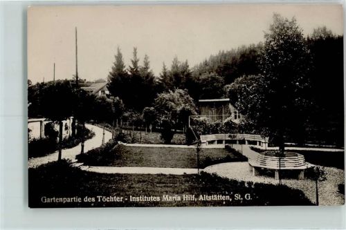 9450 Altstätten SG - Gartenpartie des Töchter-Institutes Maria Hilf