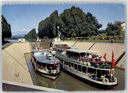 4302 Augst BL - Schleuse Schiff der Basler Rheinschiffahrt AG AKU1