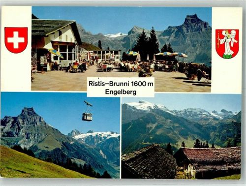 6390 Engelberg Foto AK Gasthaus Kiosk Engelberg-Brunni Seilbahn