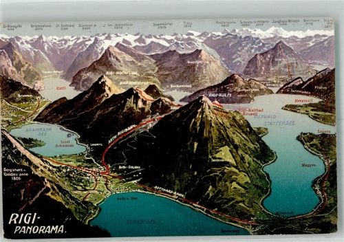 Rigi Kulm Foto AK Panorama Rigi