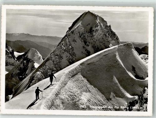 Roseg Foto AK Piz Roseg Winter Bergsteiger