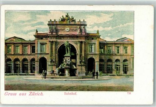 8000 Zürich - Bahnhof Alfred Escher Denkmal