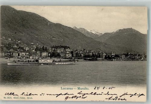 6600 Muralto 1905 Foto AK Raddampfer