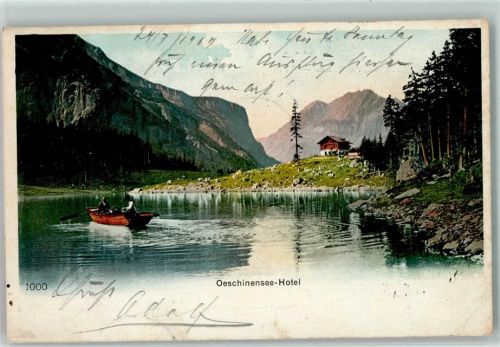 Oeschinensee 1904 - Ruderboot