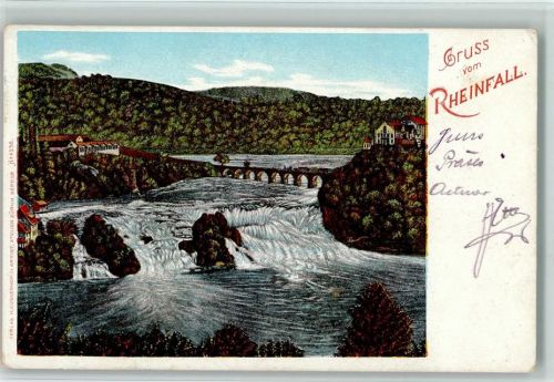 8212 Neuhausen am Rheinfall 1903 - Gruss vom Rheinfall
