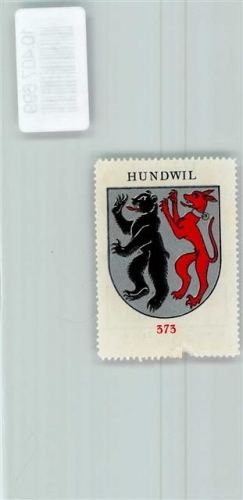 9064 Hundwil - Vignette Wappen Kaffee Hag 1920-1940 Bär Windhund