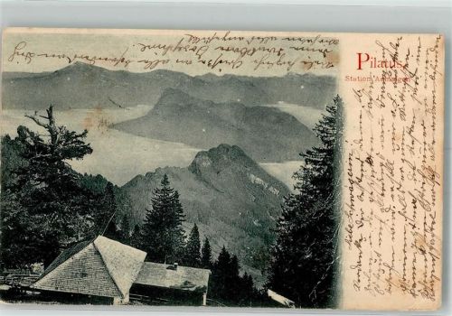 Pilatus 1900 Foto AK Pilatus Station Aemsagen
