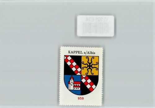 8926 Kappel am Albis - Vignette Wappen Kaffee Hag ca 1920-1940