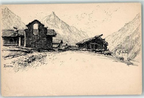 3961 Zinal Künstlerkarte sign. Meltzer