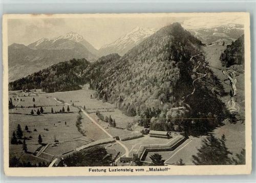 7304 Maienfeld - Festung Luziensteig vom Malakoff