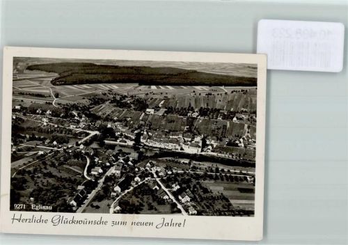 8193 Eglisau FOTO KEINE AK Foto 10cm x 7cm Neujahrswunsch Fliegeraufnahme
