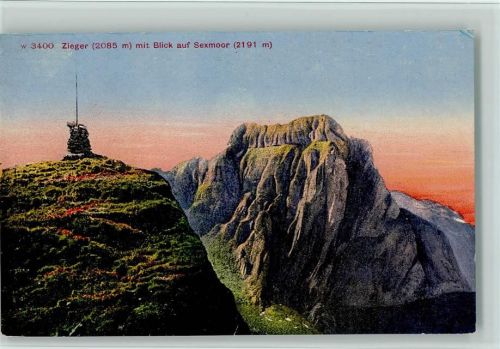 8896 Bergheim Flumserberg - Seebenalp Zieger mit Blick auf Sexmoor