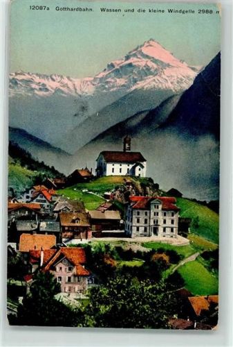 6484 Wassen UR Gebrauchsspuren Kirchlein Windgelle