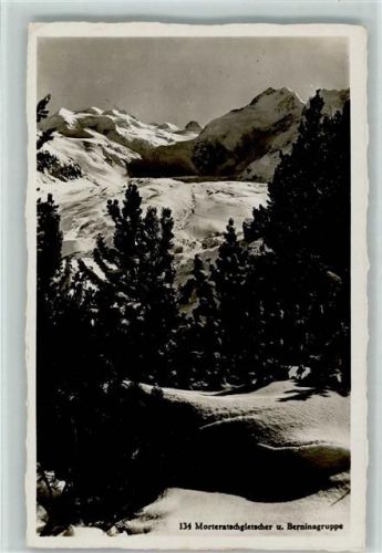 Morteratschgletscher - Morteratschgletscher und Berninagruppe Winteraufnahme