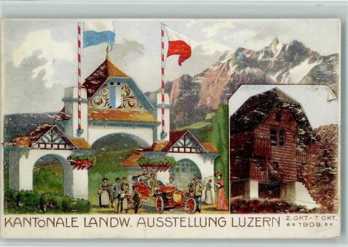 6000 Luzern Lucerne - Kantonale Landwirtschaft Ausstellung 1909 Auto