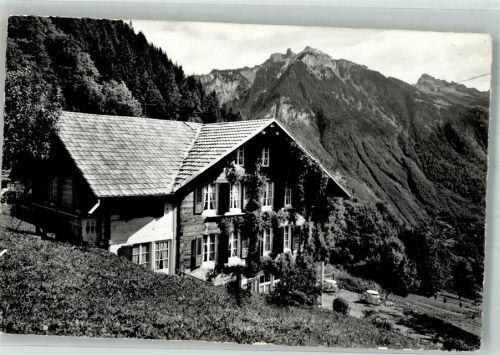 3822 Isenfluh 1963 Foto AK Pension Chalet Waldrand