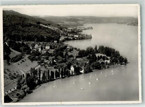 8266 Steckborn Foto AK Fliegeraufnahme Hotel Gasthaus Glarisegg