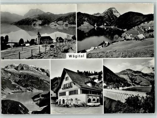 8858 Innerthal Wägital - Oldtimer Kirche Stausee