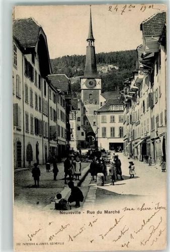 2520 La Neuveville 1909 - Marktstraße