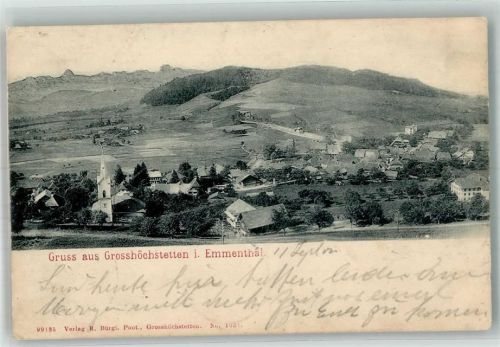 3506 Grosshöchstetten 1905 Foto AK Feldpost Bataillon Nr. 55