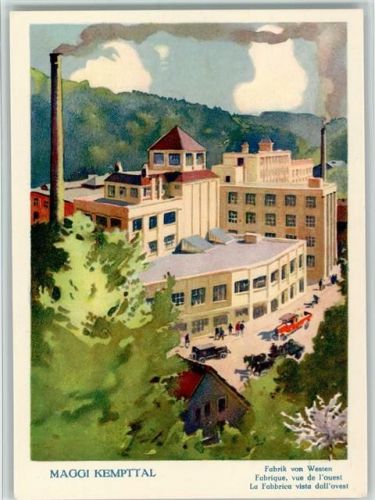 8307 Oberkempttal Effretikon 1929 - Maggi Fabrik, qualmende Schornsteine, sehr gute Erhaltung AK