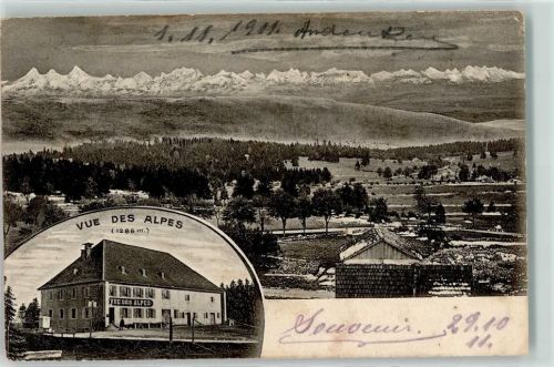 Vue des Alpes 1911 - Hotel de la Vue des Alpes