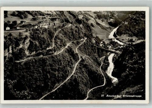 6474 Amsteg 1939 Foto AK Bristenstrasse